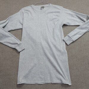 Medalist Thermal Shirt XL Gray Solid Long Sleeve USA Made